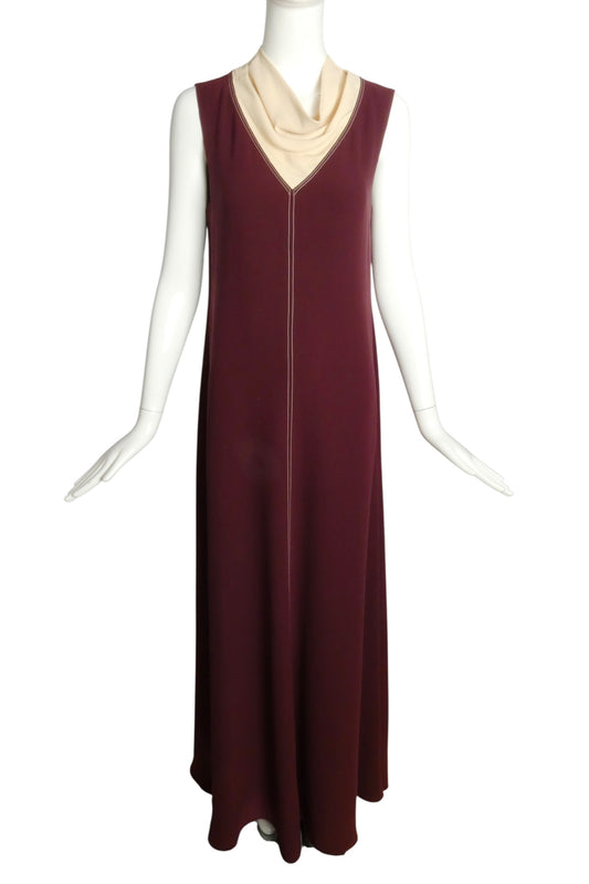 2018 NWT Silk Crepe Maxi Dress, Size 6