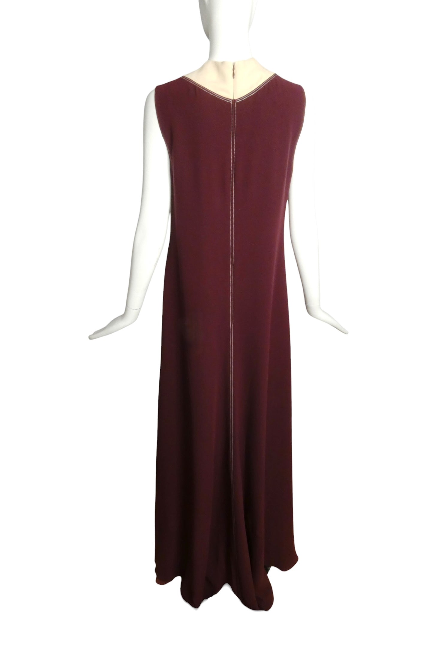 2018 NWT Silk Crepe Maxi Dress, Size 6