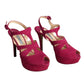 2010s Suede Platform Sandals, Size-38
