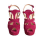 2010s Suede Platform Sandals, Size-38