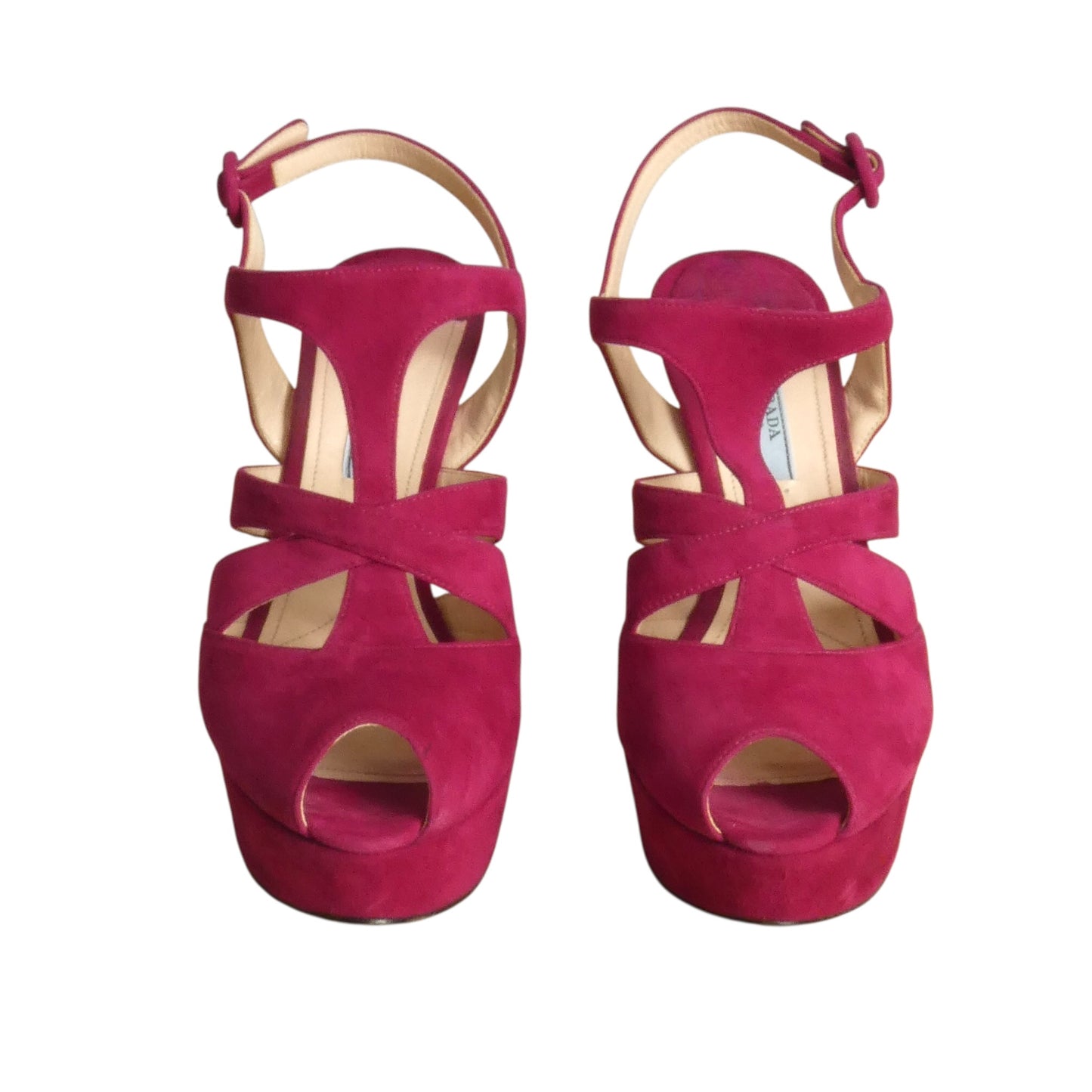 2010s Suede Platform Sandals, Size-38