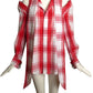 2018 Cotton Plaid Blouse, Size 0