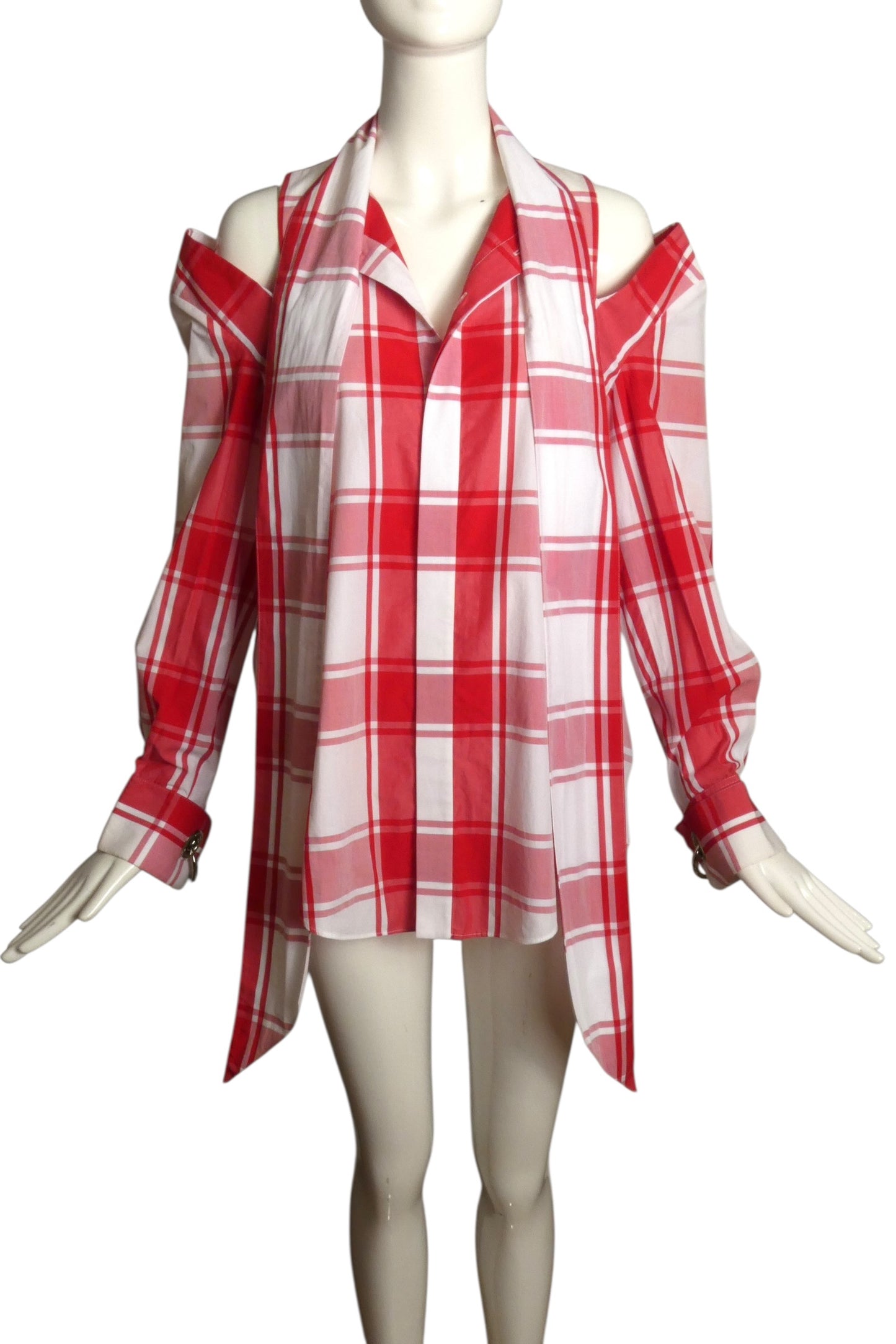 2018 Cotton Plaid Blouse, Size 0