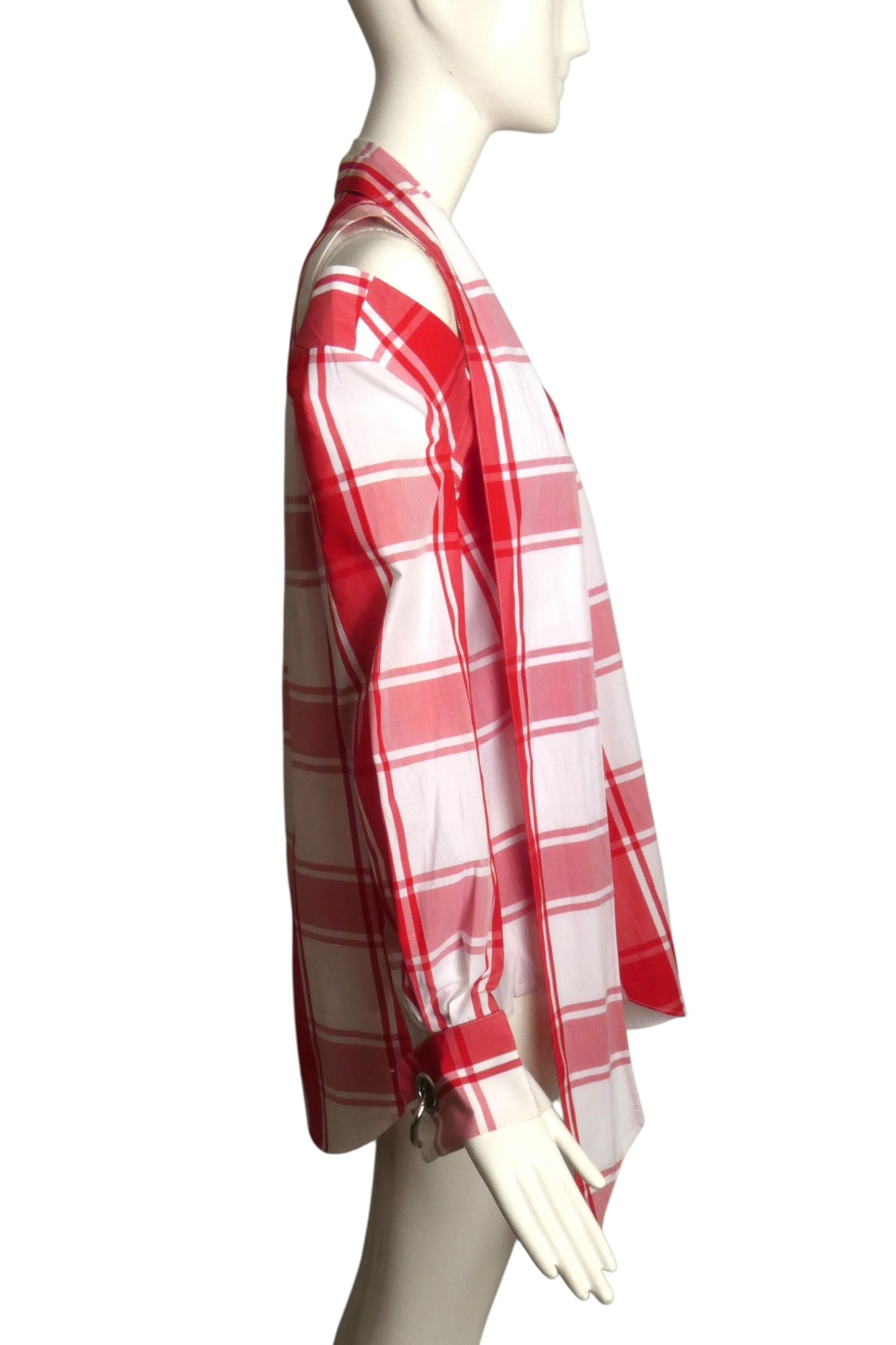 2018 Cotton Plaid Blouse, Size 0