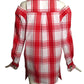 2018 Cotton Plaid Blouse, Size 0