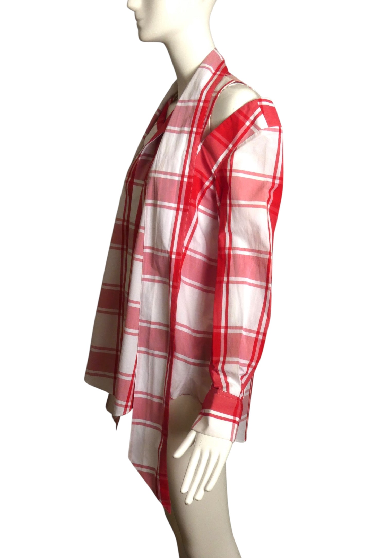 2018 Cotton Plaid Blouse, Size 0