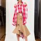 2018 Cotton Plaid Blouse, Size 0