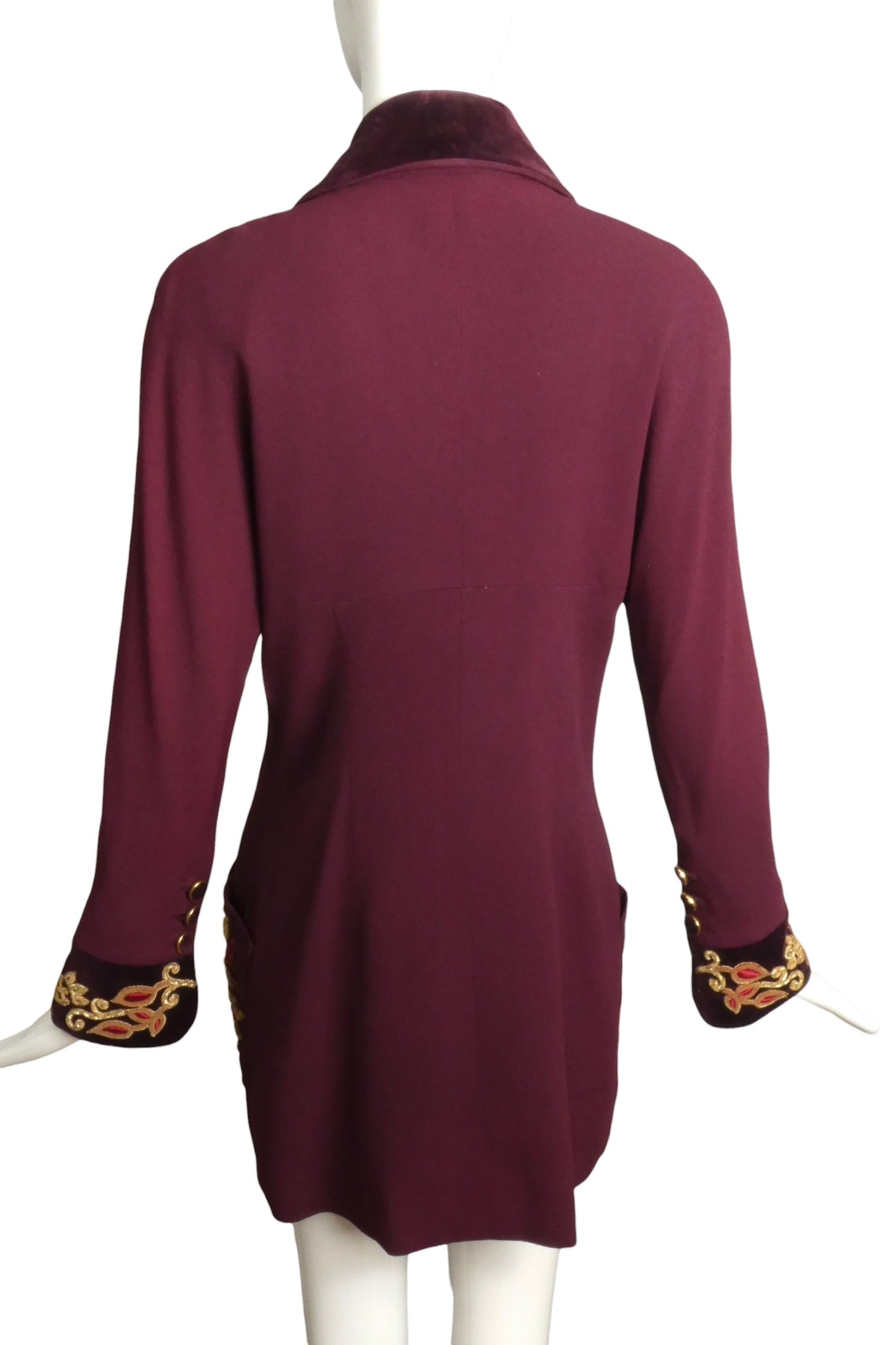 1990 Lesage Embroidered Wool Crepe Jacket, Size-4