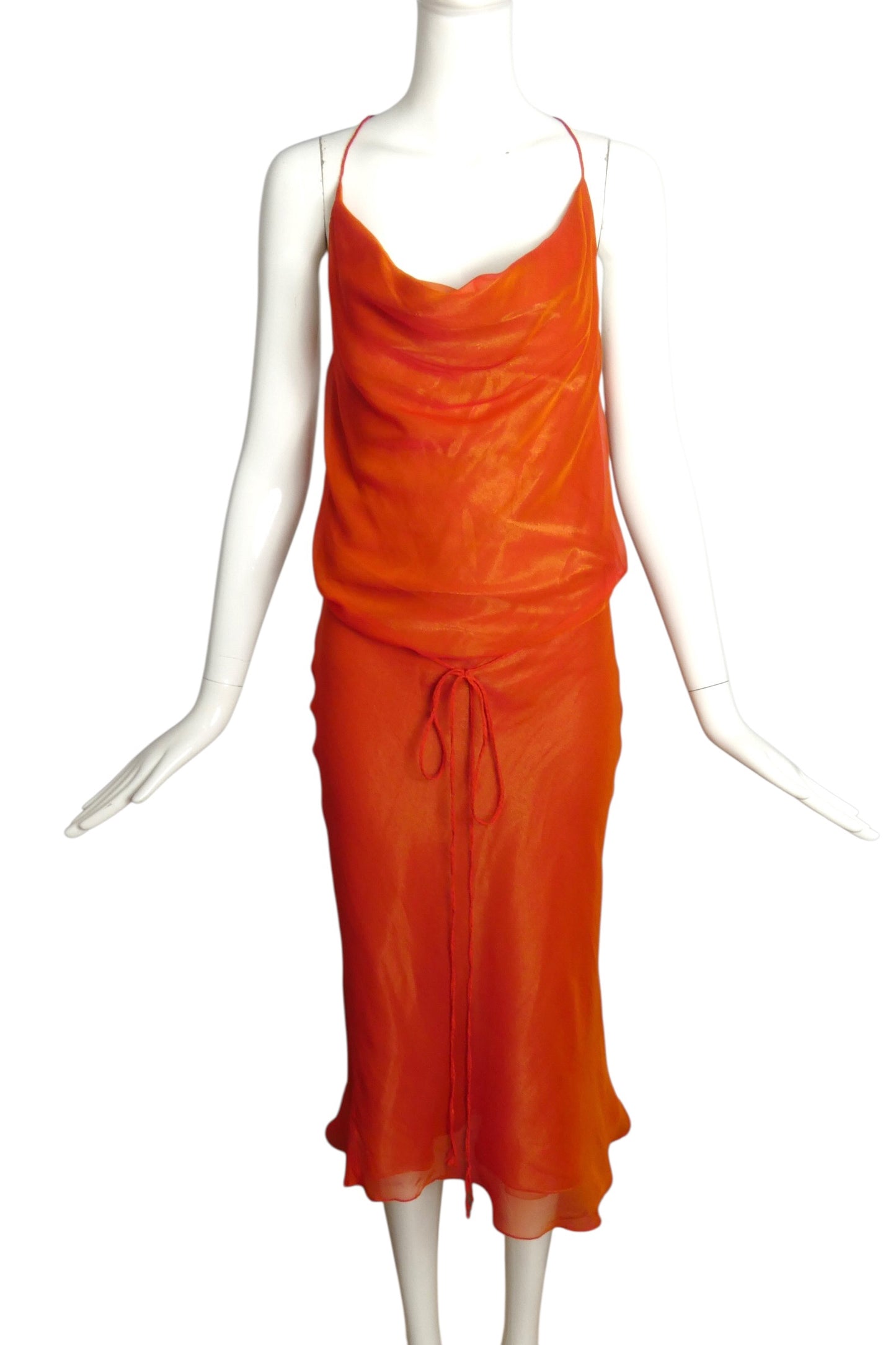 1997 Chiffon Bias Cut Dress, Size 8