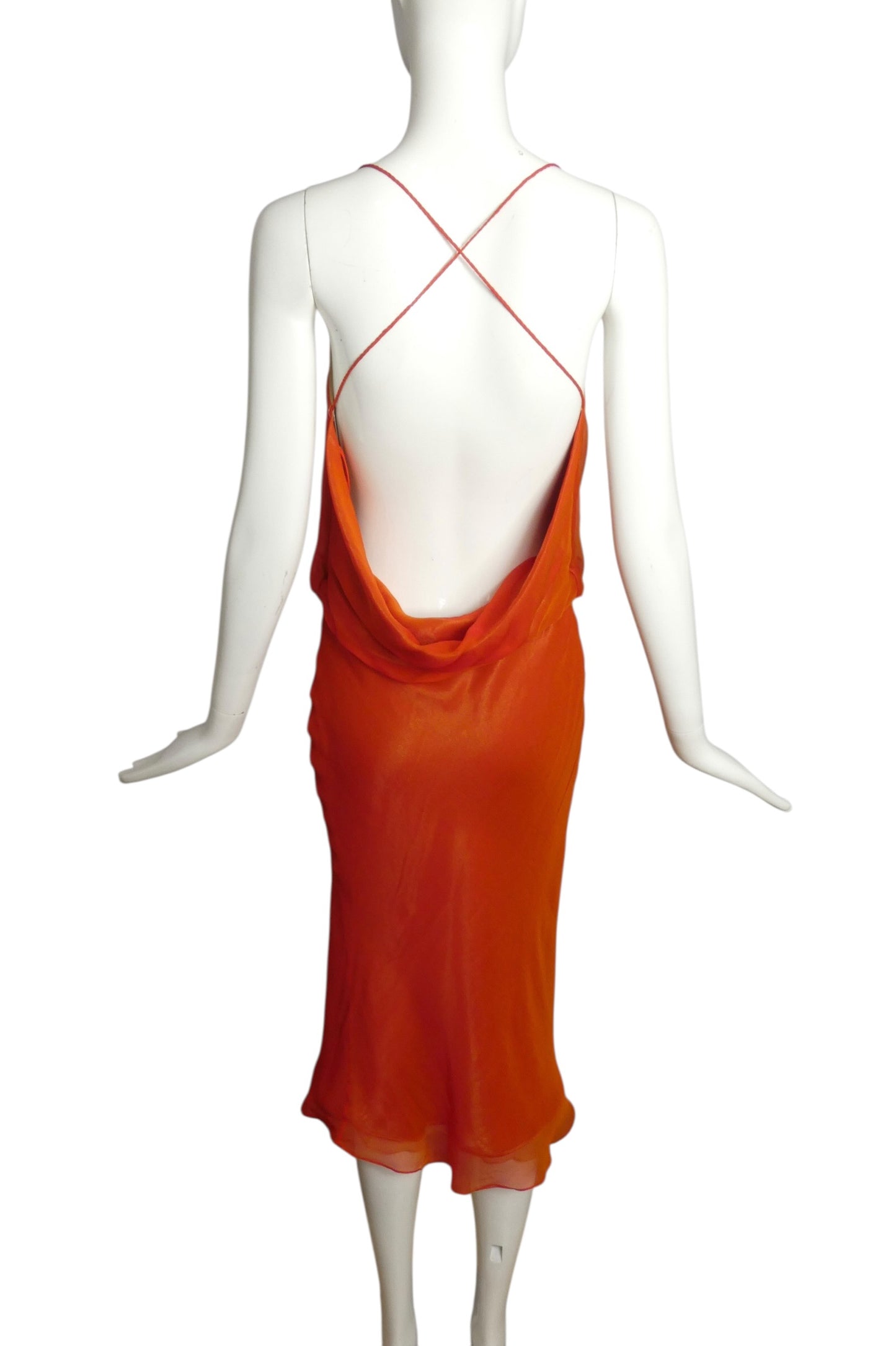 1997 Chiffon Bias Cut Dress, Size 8