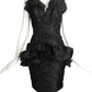 1980s Taffeta & Ribbon Cocktail Dress, Size-6
