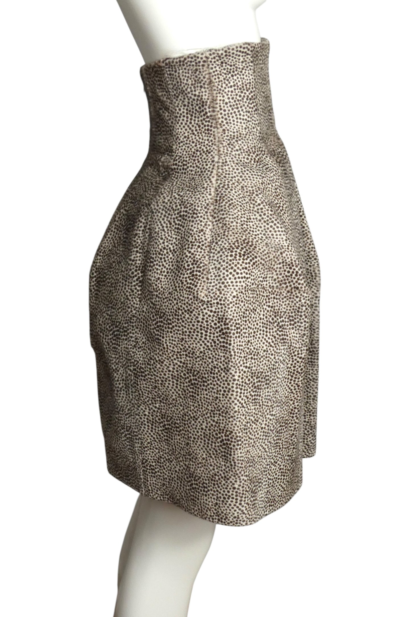 1990s Calfskin Skirt, Size 6