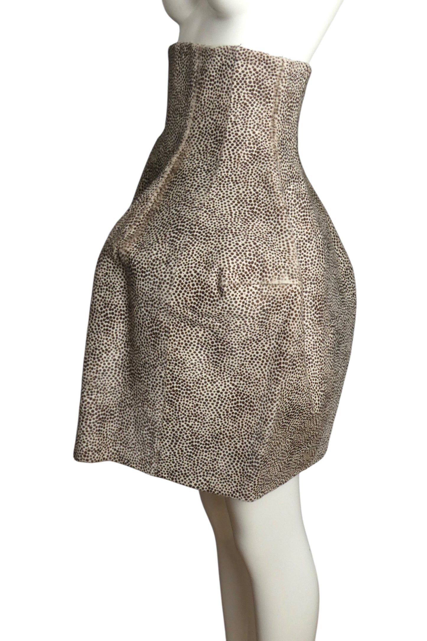 1990s Calfskin Skirt, Size 6