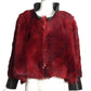PIERRE CARDIN - 1970s Burgundy Fur & Leather Coat, Size 4