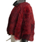 PIERRE CARDIN - 1970s Burgundy Fur & Leather Coat, Size 4