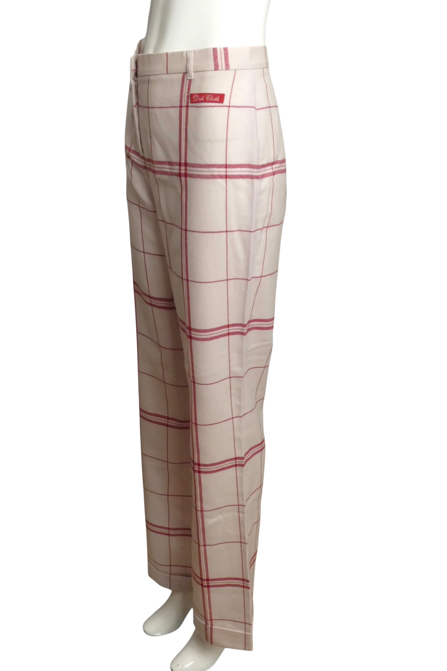 2000s Wool "Dish Cloth" Trousers, Size 10