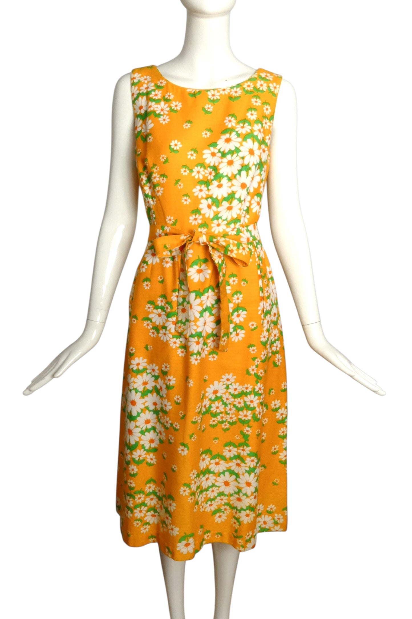 1970s Floral Print Dress, Size 6
