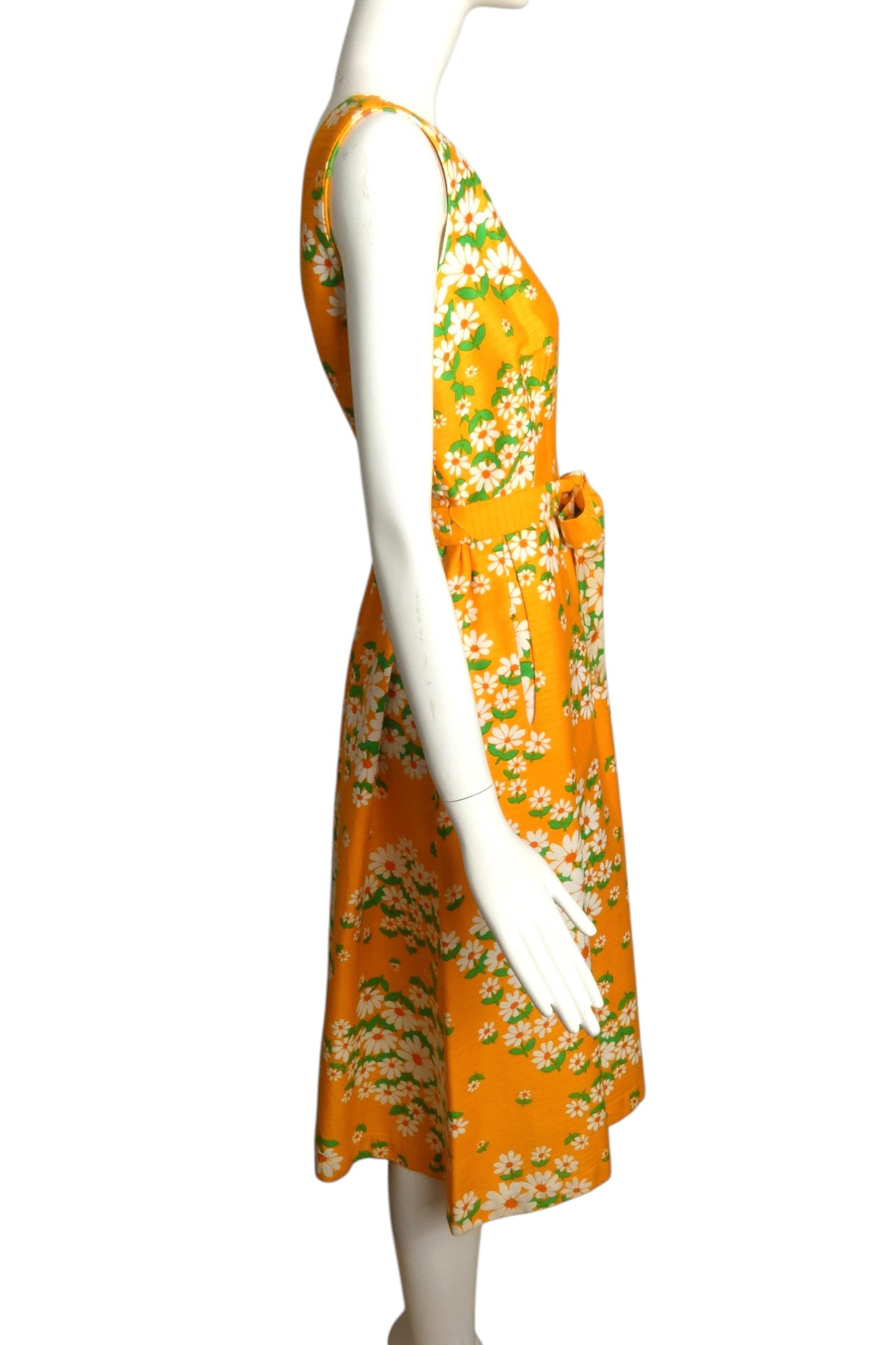 1970s Floral Print Dress, Size 6