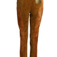Suede & Corduroy Pants, Size-6
