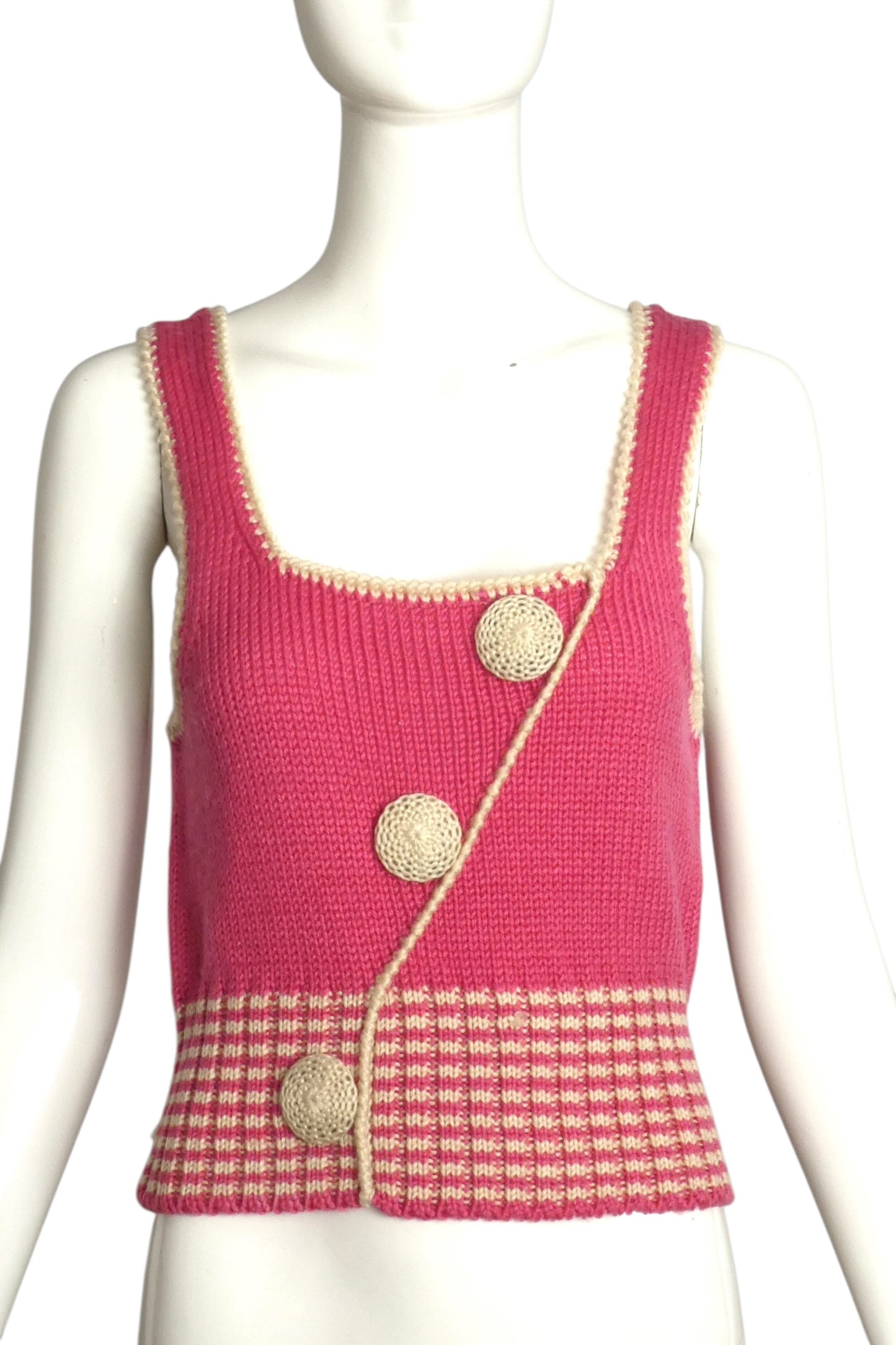 1970s Knit Tank Top, Size 8