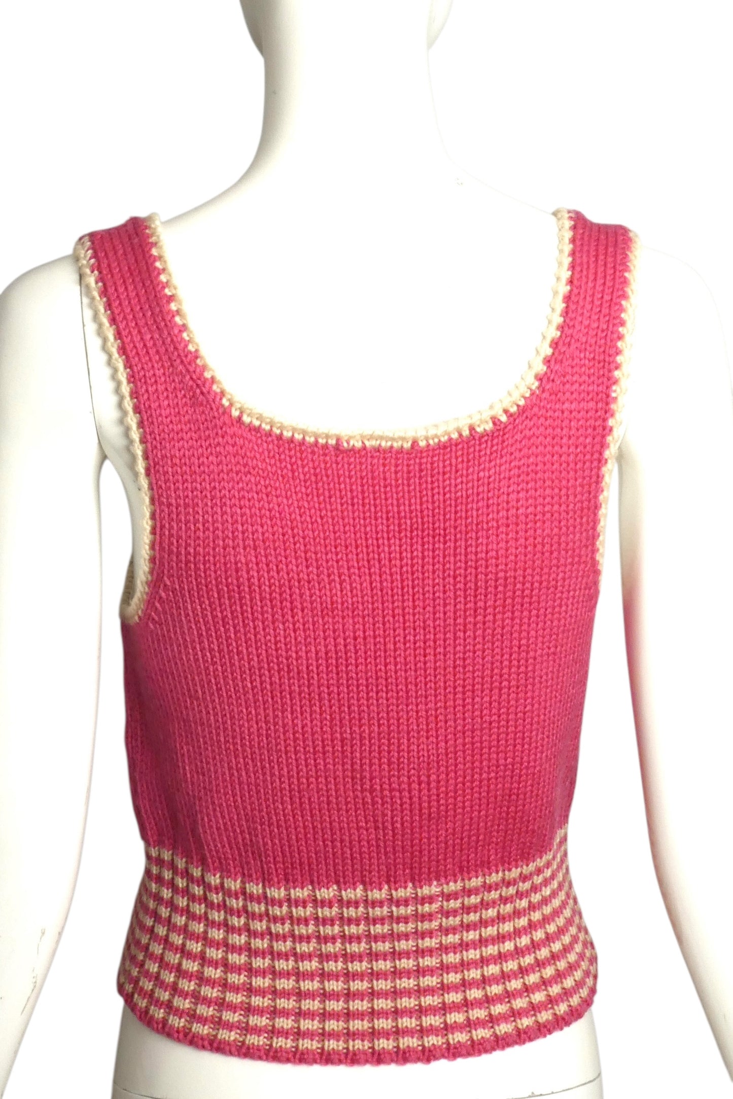 1970s Knit Tank Top, Size 8