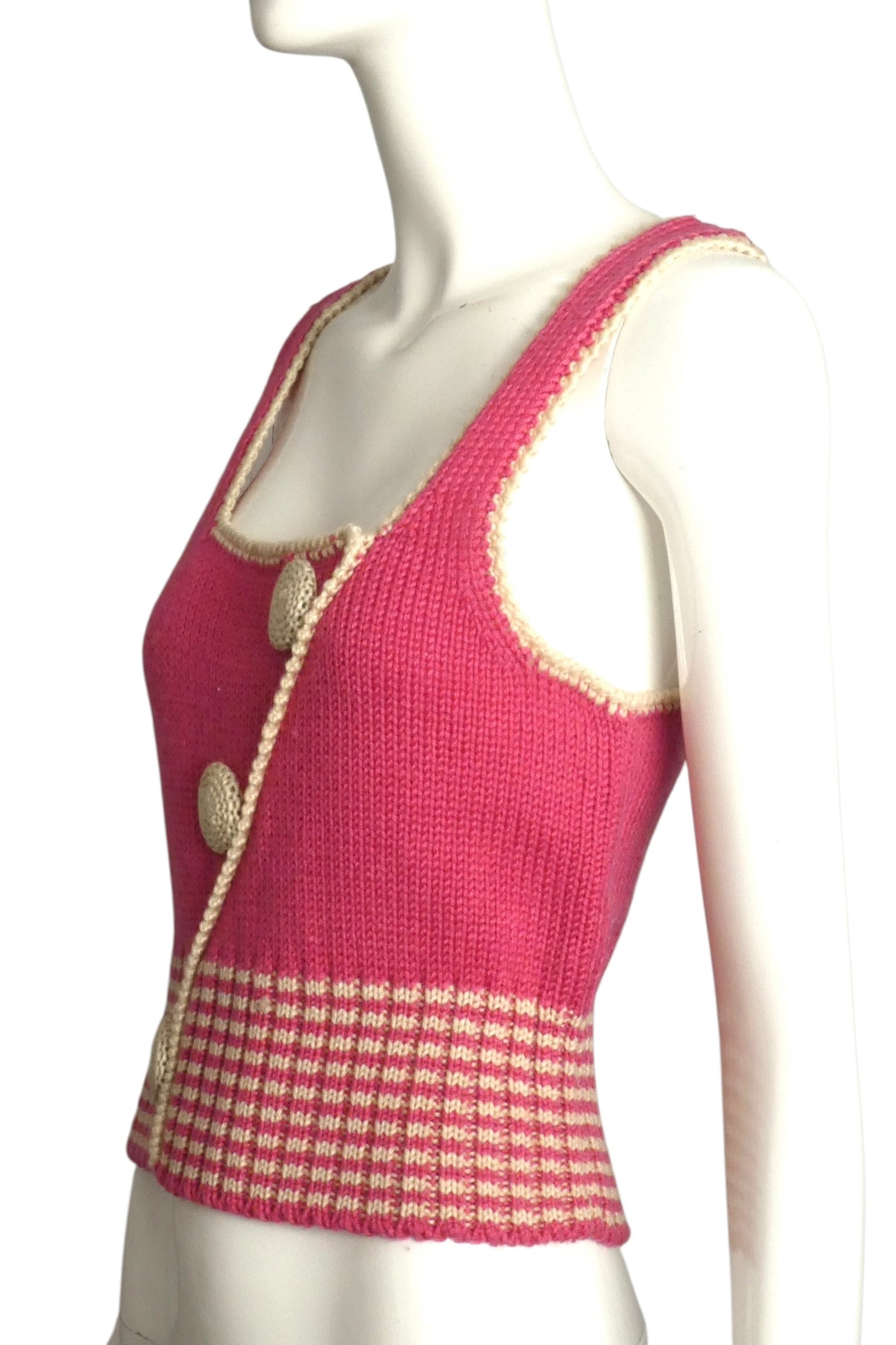 1970s Knit Tank Top, Size 8