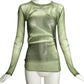 Trompe L'oeil Mesh Top, Size 8