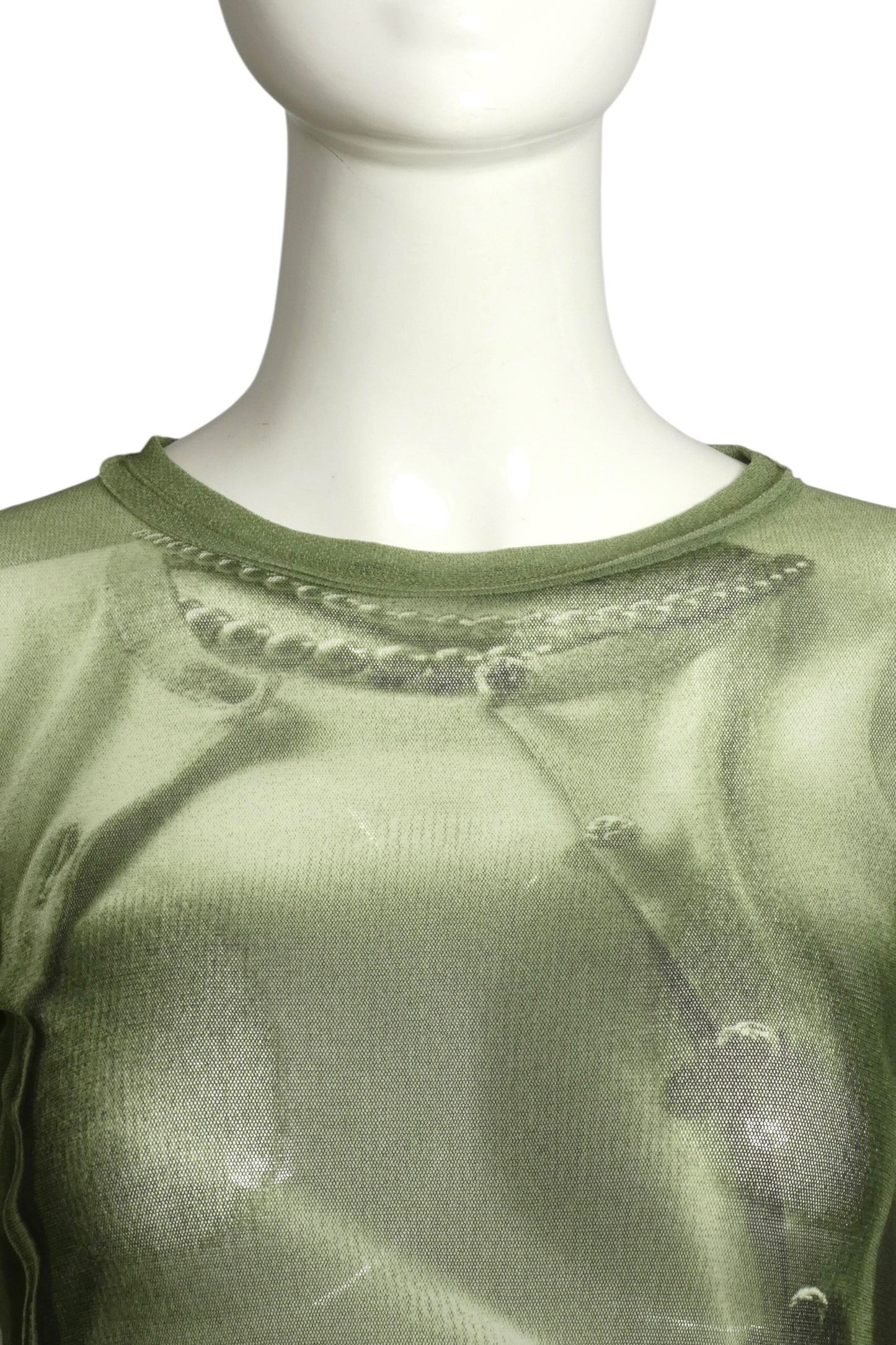 Trompe L'oeil Mesh Top, Size 8