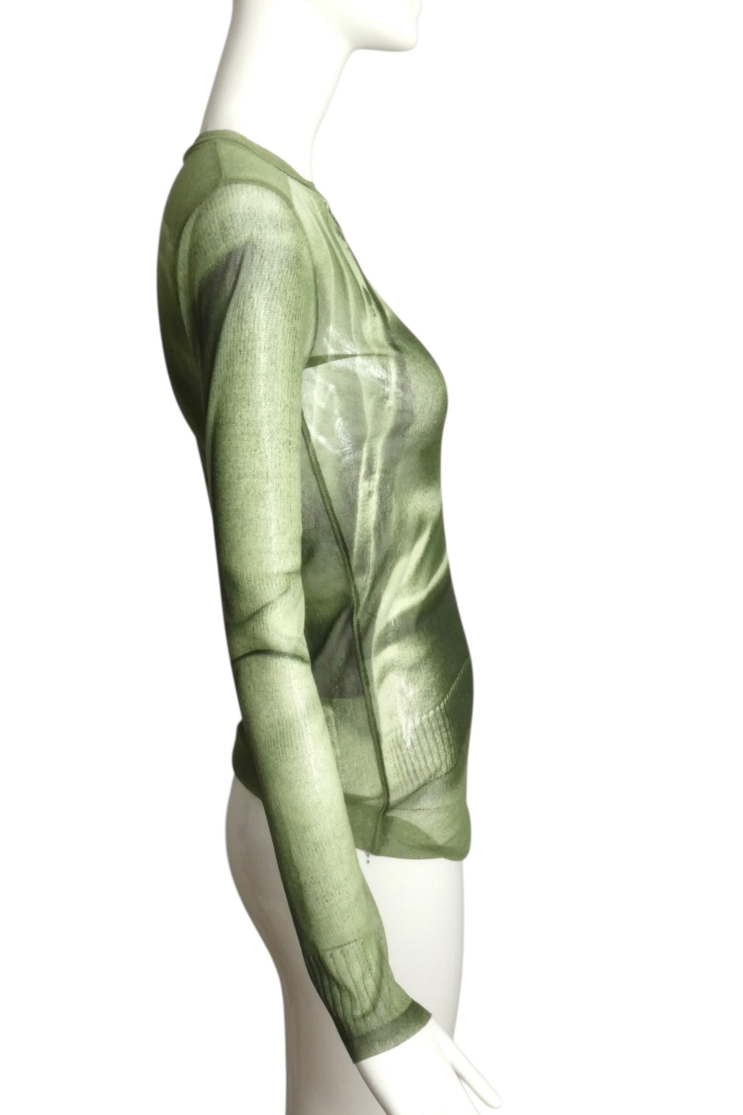 Trompe L'oeil Mesh Top, Size 8