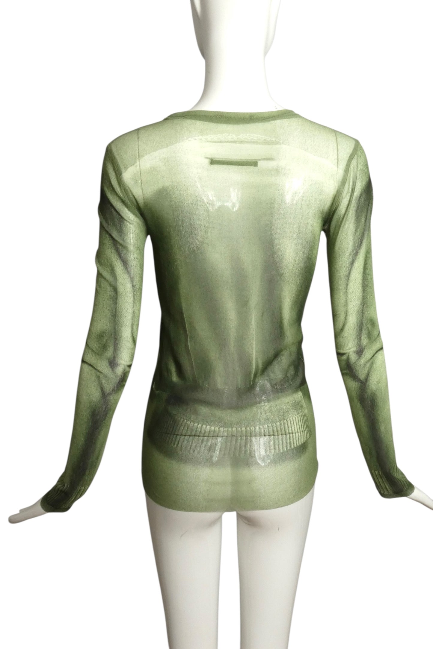 Trompe L'oeil Mesh Top, Size 8