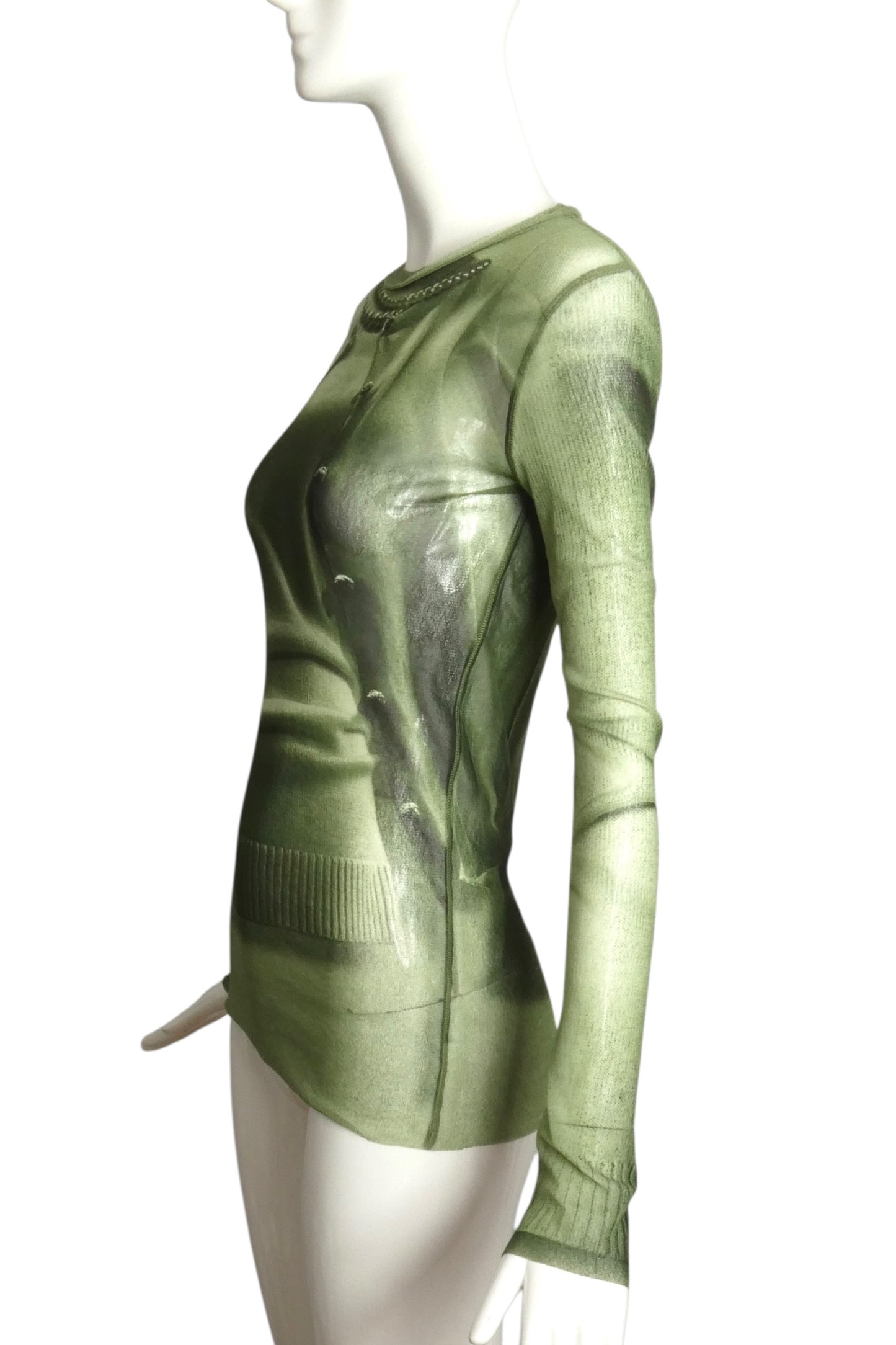 Trompe L'oeil Mesh Top, Size 8