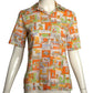 1970s Kate Greenaway Nursery Rhyme Print Blouse, Size-6