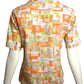 1970s Kate Greenaway Nursery Rhyme Print Blouse, Size-6
