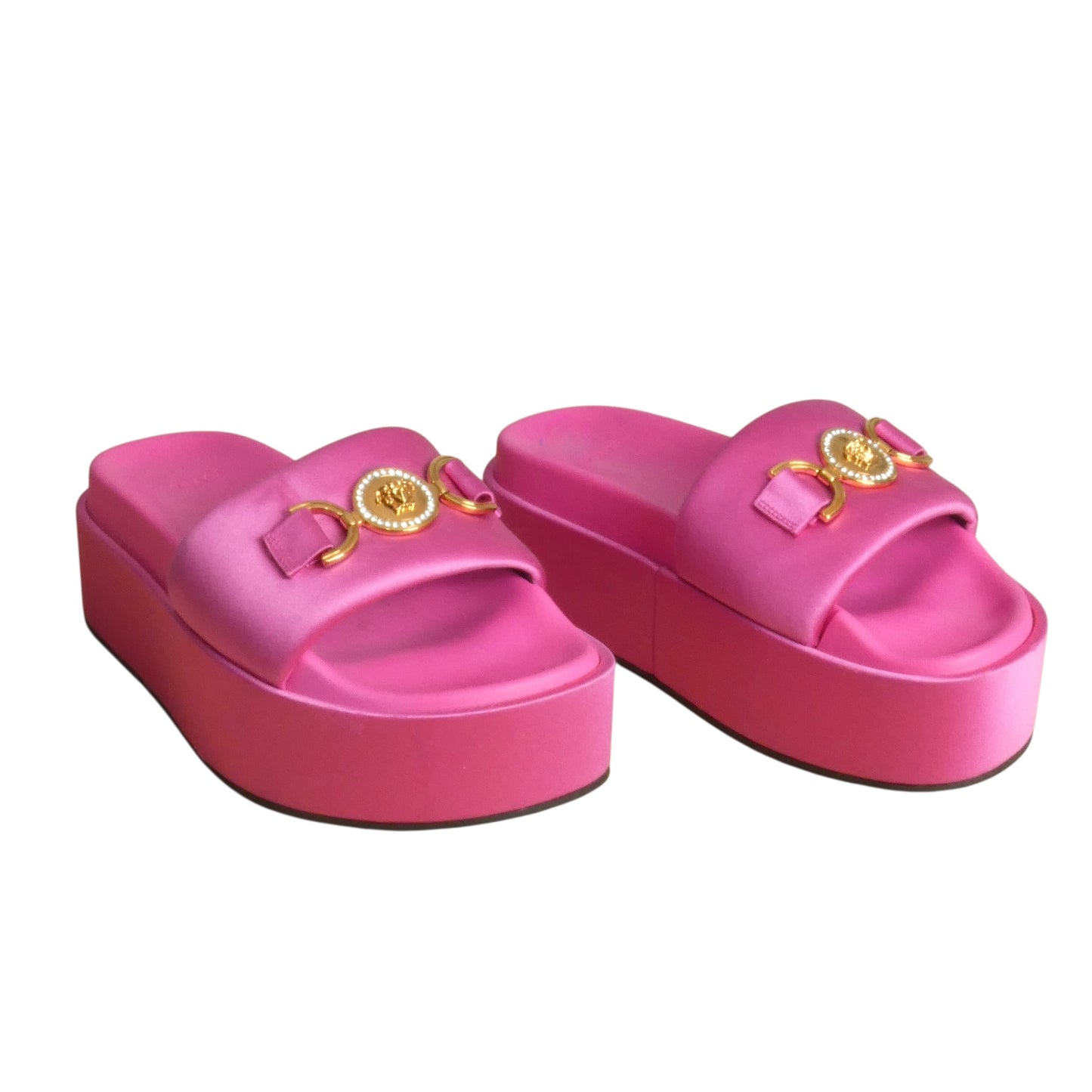 2023 Biggie Satin Platform Sandals, Size-38
