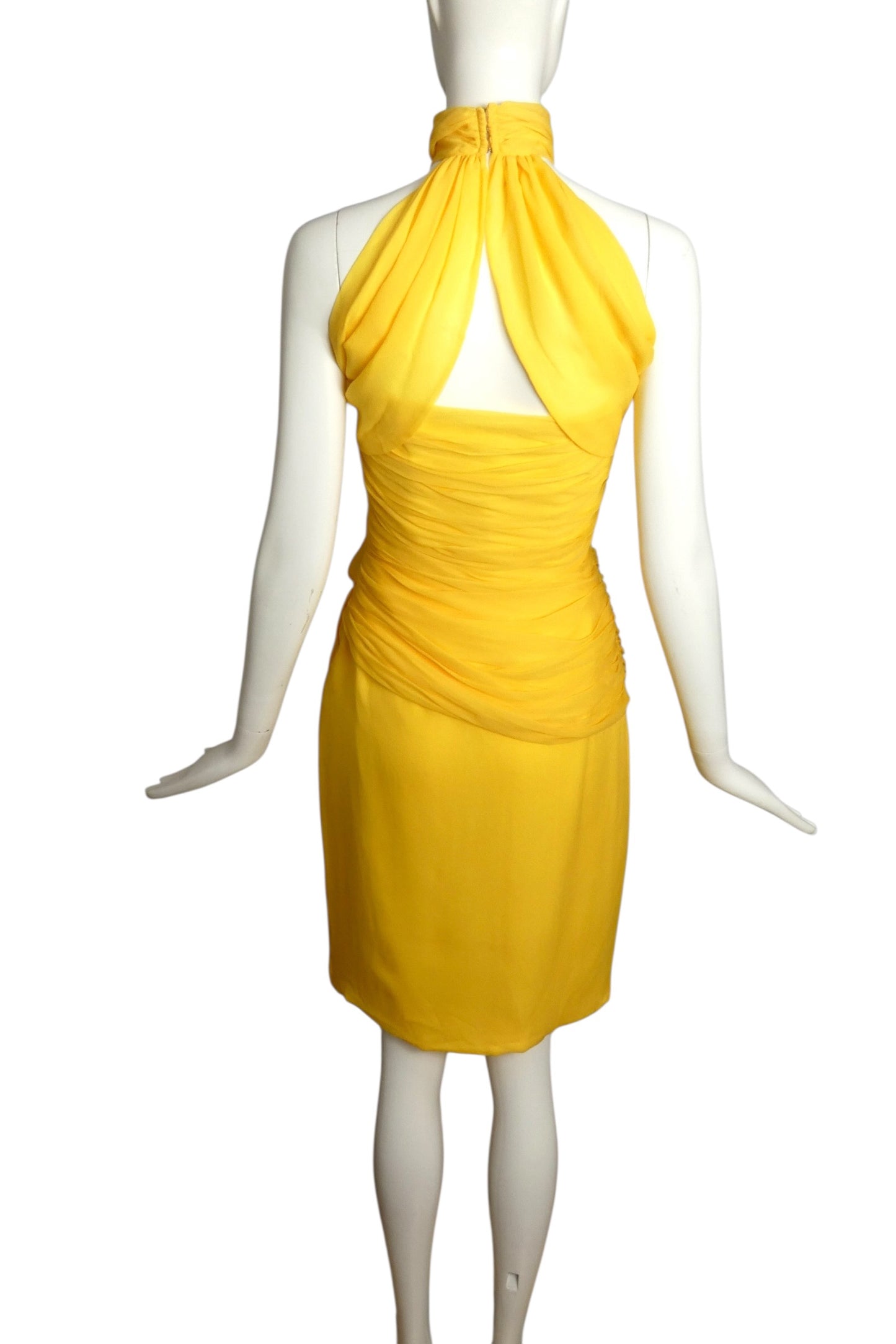 1980s 2pc Chiffon Dress, Size 6