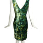1990s Velvet Tie Dye Dress, Size 2P