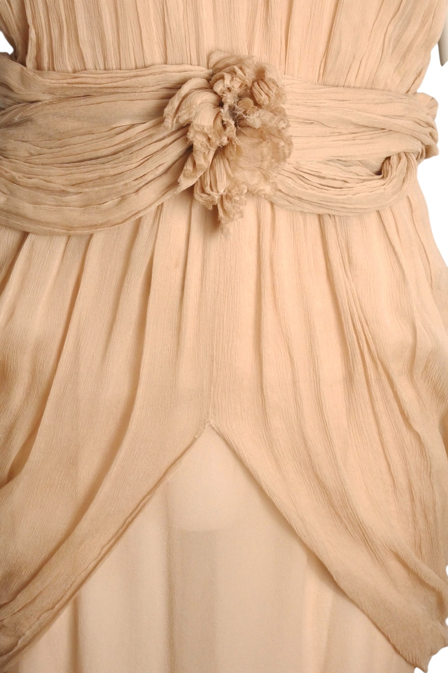 2010s NWT Chiffon Pleated & Draped Dress, Size 6