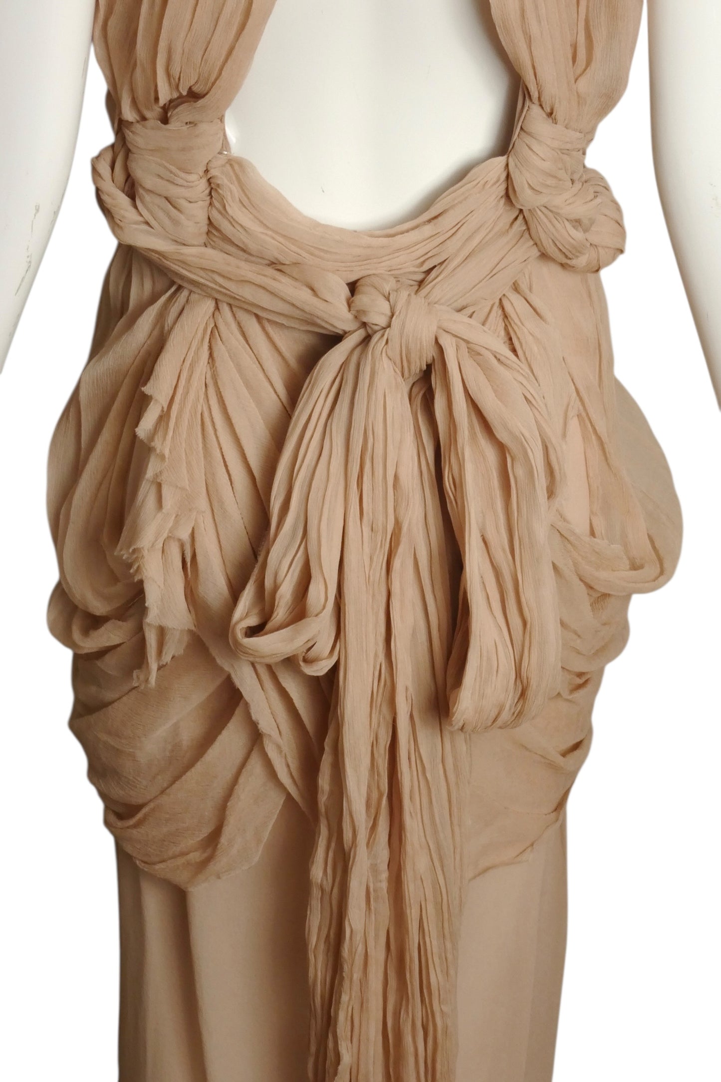 2010s NWT Chiffon Pleated & Draped Dress, Size 6
