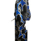 1980s Printed Silk Evening Gown, Size-8