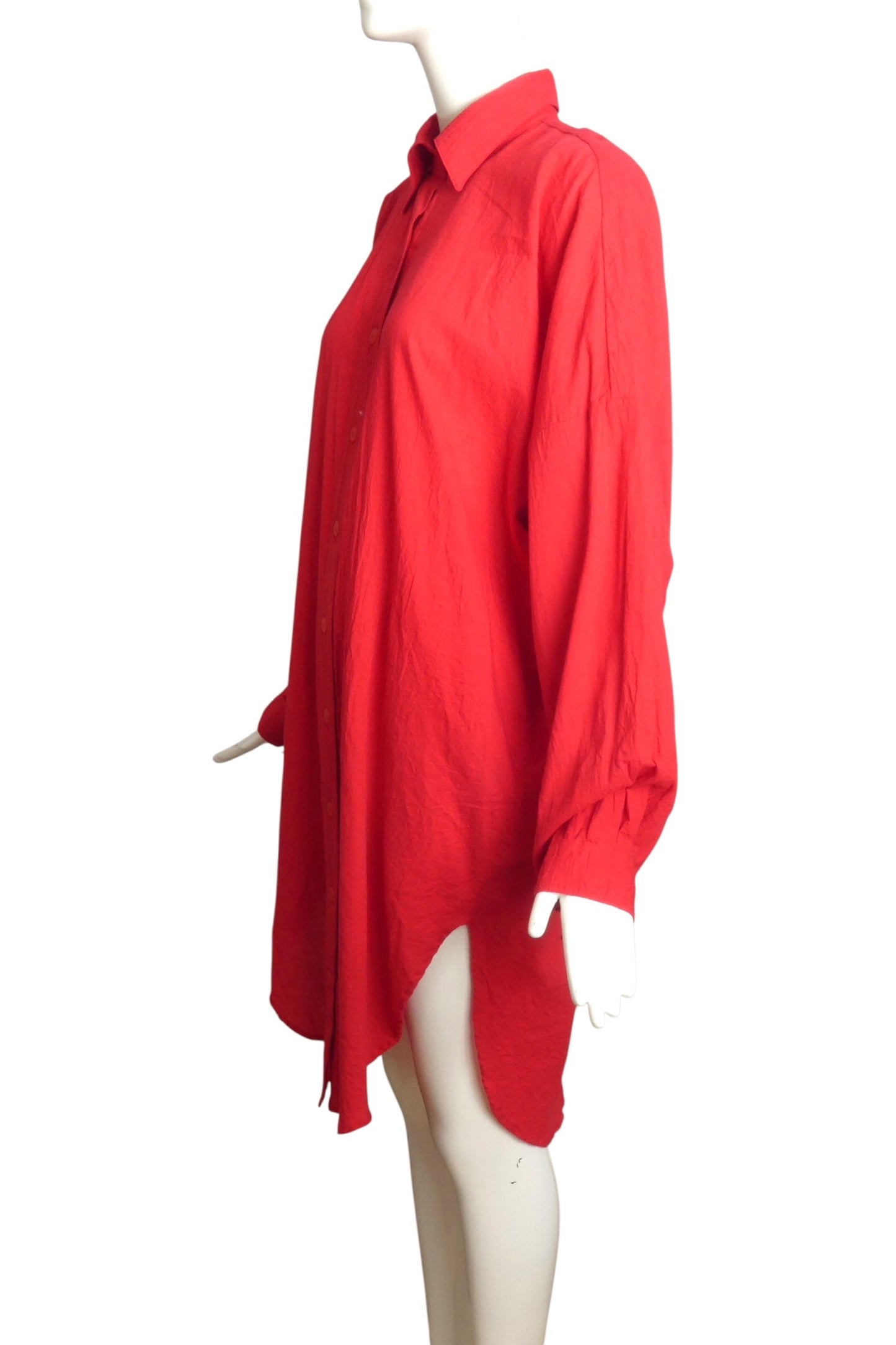 1980s Oversized Cotton Shirt Dress, Size-Small