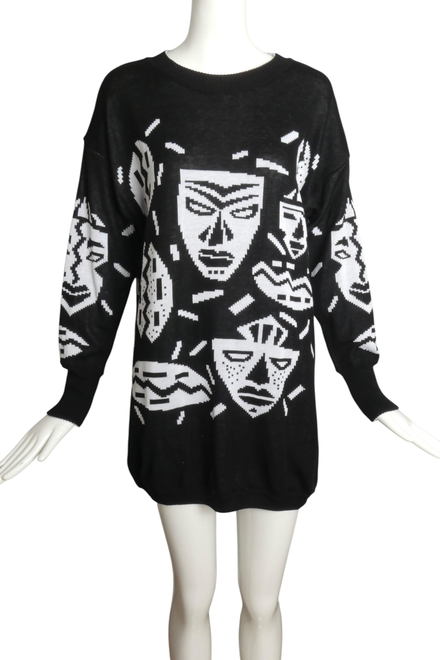 1980s Cotton Tunic Sweater, Size 8