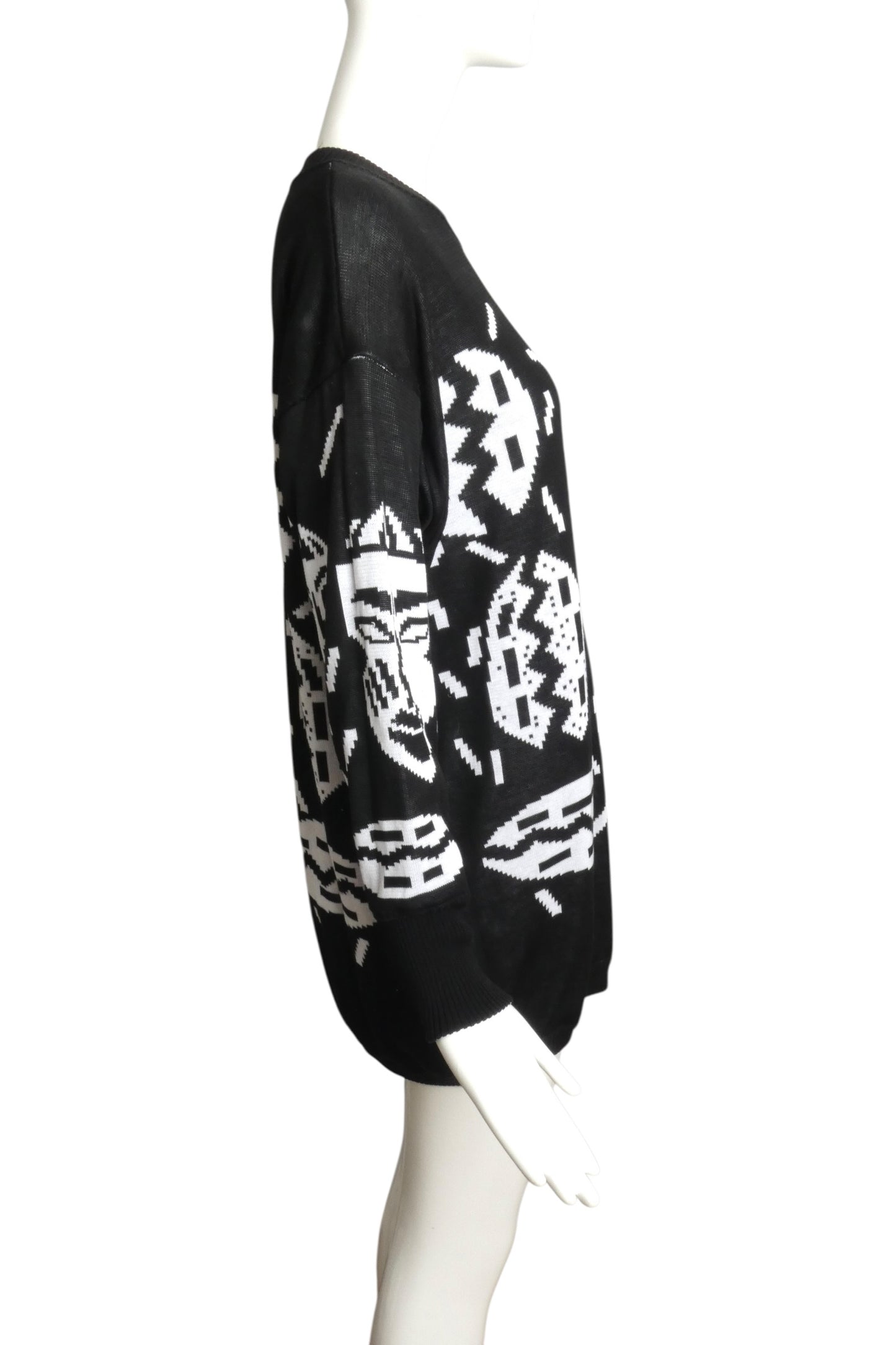 1980s Cotton Tunic Sweater, Size 8
