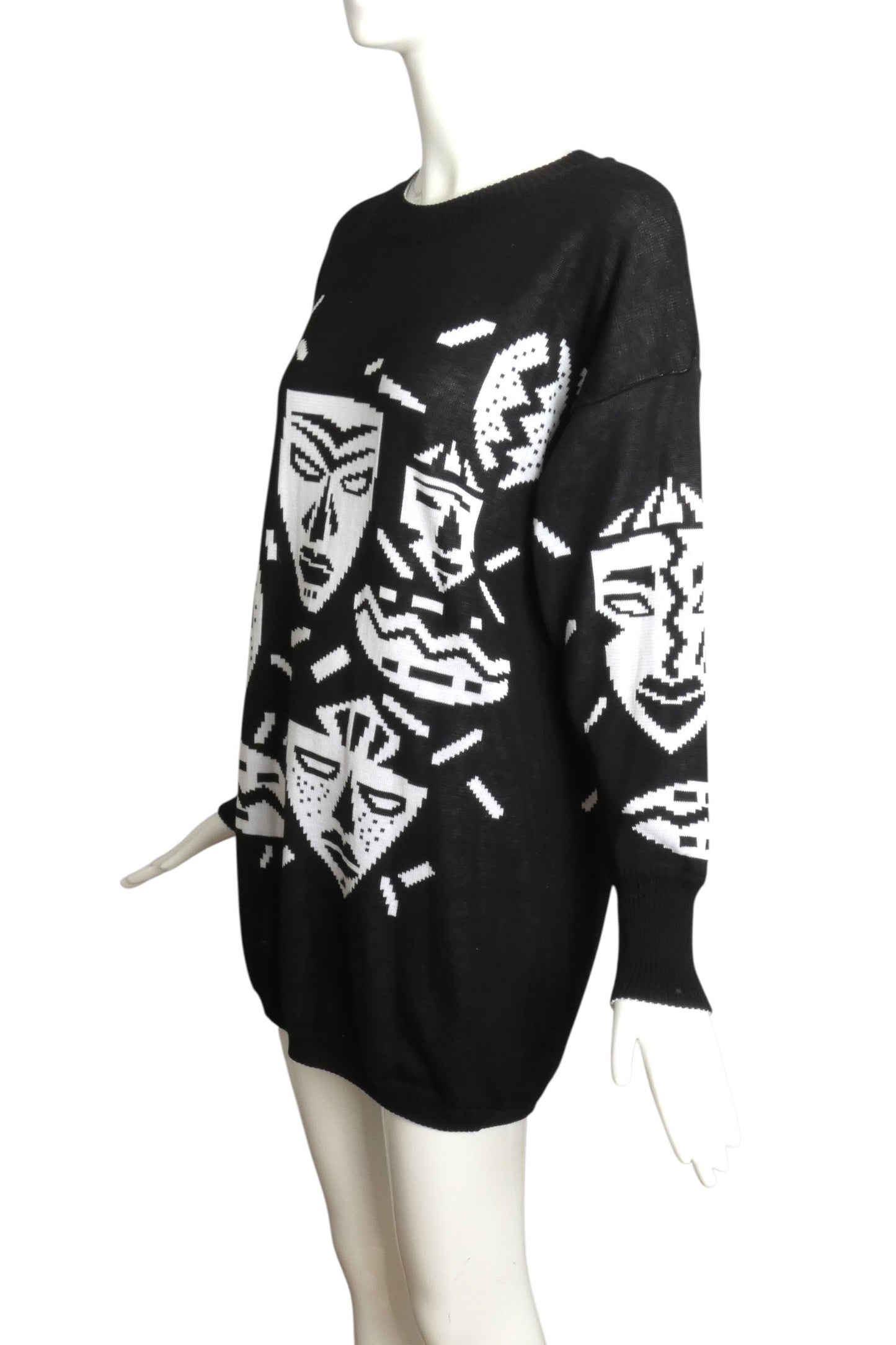 1980s Cotton Tunic Sweater, Size 8