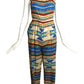 1980s Cotton Print Jumpsuit, Size-2 P