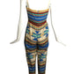 1980s Cotton Print Jumpsuit, Size-2 P
