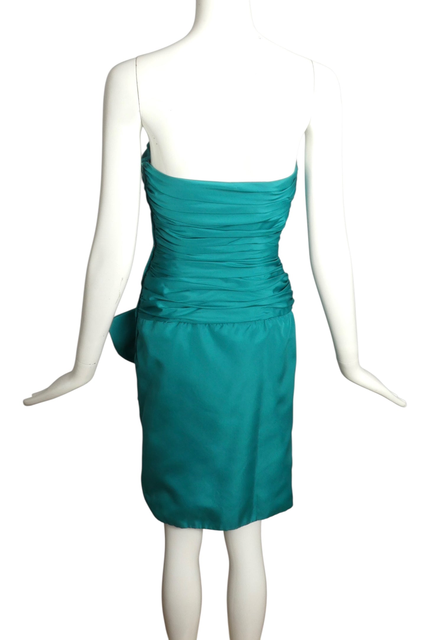 1980s Strapless Party Dress, Size 2