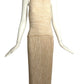 Rhinestone Plissé Evening Dress, Size 2