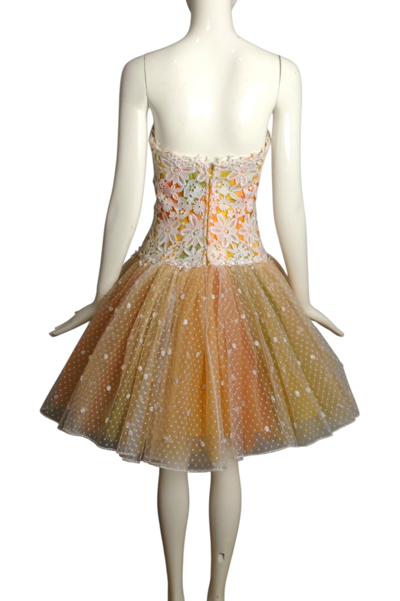 1980s Strapless Party Dress, Size-6 MARTINI CONSIGNMENT 1980s Strapless Party Dress, Size-6 MARTINI CONSIGNMENT