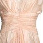 1980s Pink Voided Velvet Evening Dress, Size 8