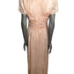 1980s Pink Voided Velvet Evening Dress, Size 8